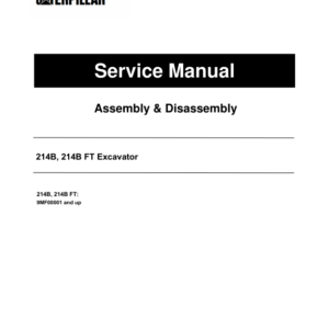 Caterpillar CAT 214B, 214B FT Excavator Service Repair Manual (9MF00001 and up)