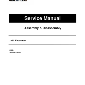Caterpillar CAT 235C Excavator Service Repair Manual (2PG00001 and up)